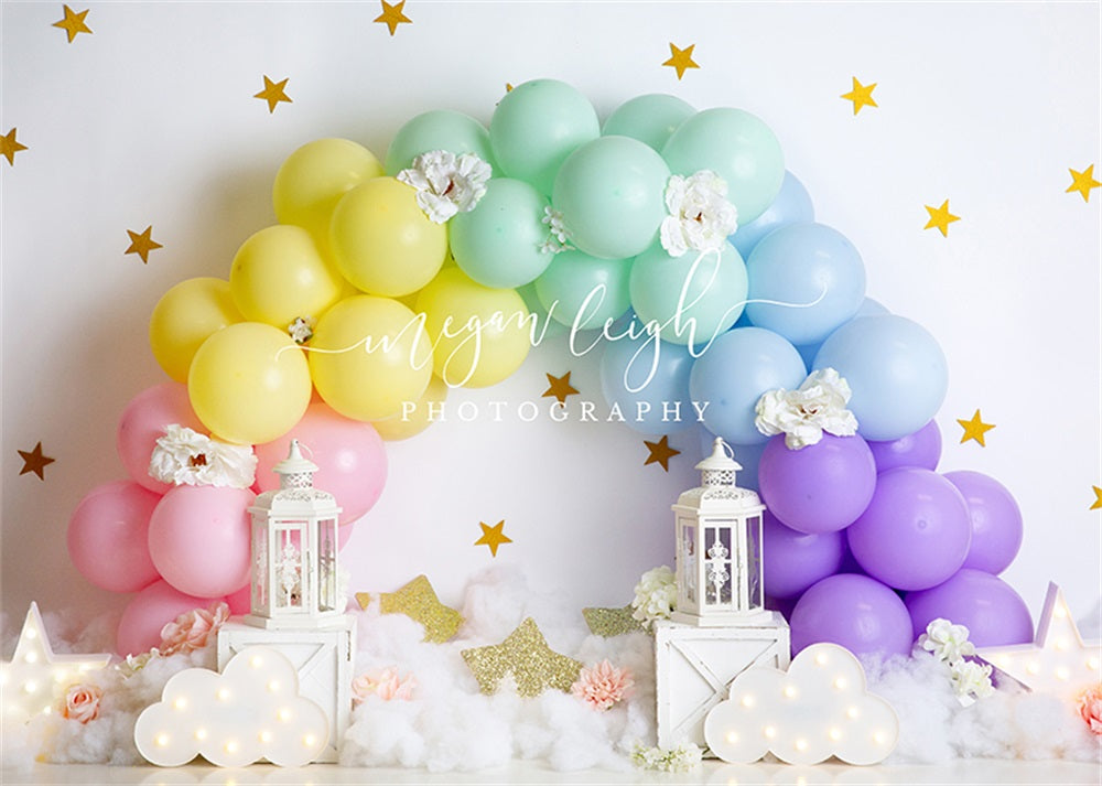 Kate Arc-en-ciel Ballon de rêve Toile de fond conçue par Megan Leigh Photographie