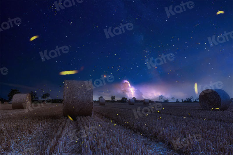Kate Champ Nuit Ciel Paillettes Moisson Toile de fond pour la photographie - Kate Backdrop FR