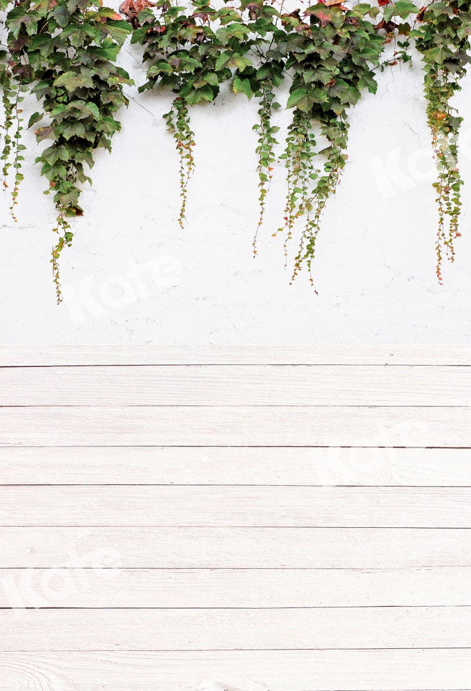 Kate Planche de toile de fond de mur de plantes vertes conçue par Chain Photographie - Kate Backdrop FR