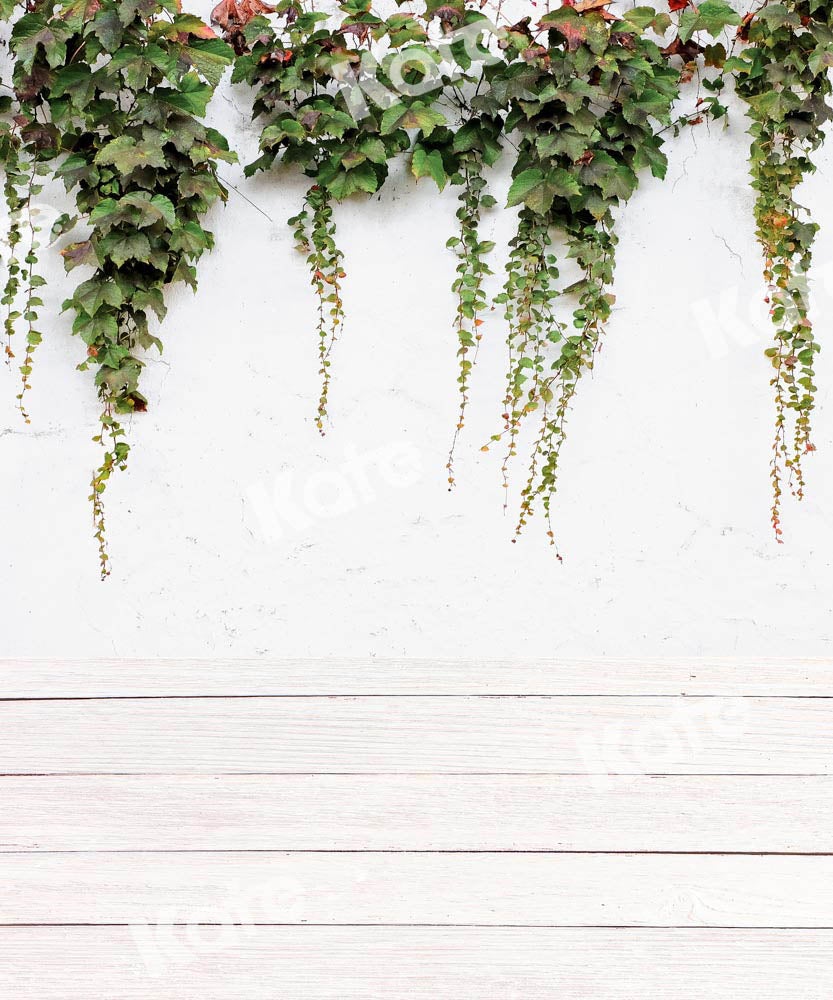 Kate Planche de toile de fond de mur de plantes vertes conçue par Chain Photographie - Kate Backdrop FR