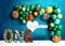 Kate 1er Anniversaire Jungle Bleu Vert Toile de fond conçue par Kerry Anderson - Kate Backdrop FR