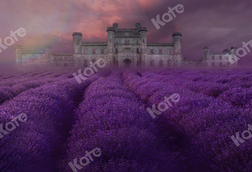 Kate Lavande Domaine Toile de Fond Fleurs Violettes Conçu par Chain Photographie