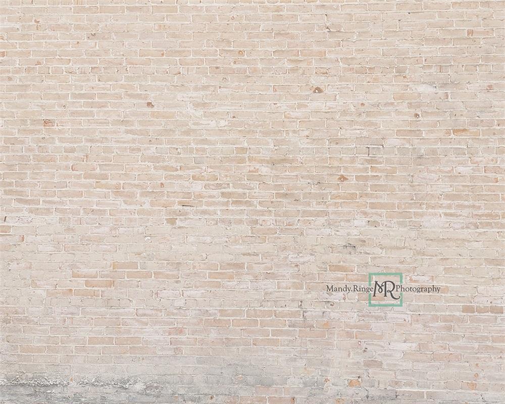 Kate Mur de briques Ferme Crème légère Toile de fond conçue par Mandy Ringe