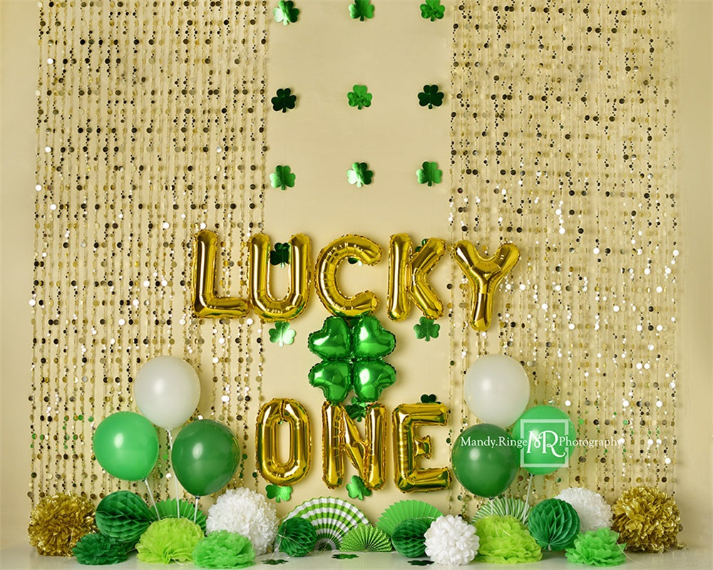 Kate La Saint-Patrick LUCKY ONE Anniversaire Toile de fond conçue par Mandy Ringe - Kate Backdrop FR