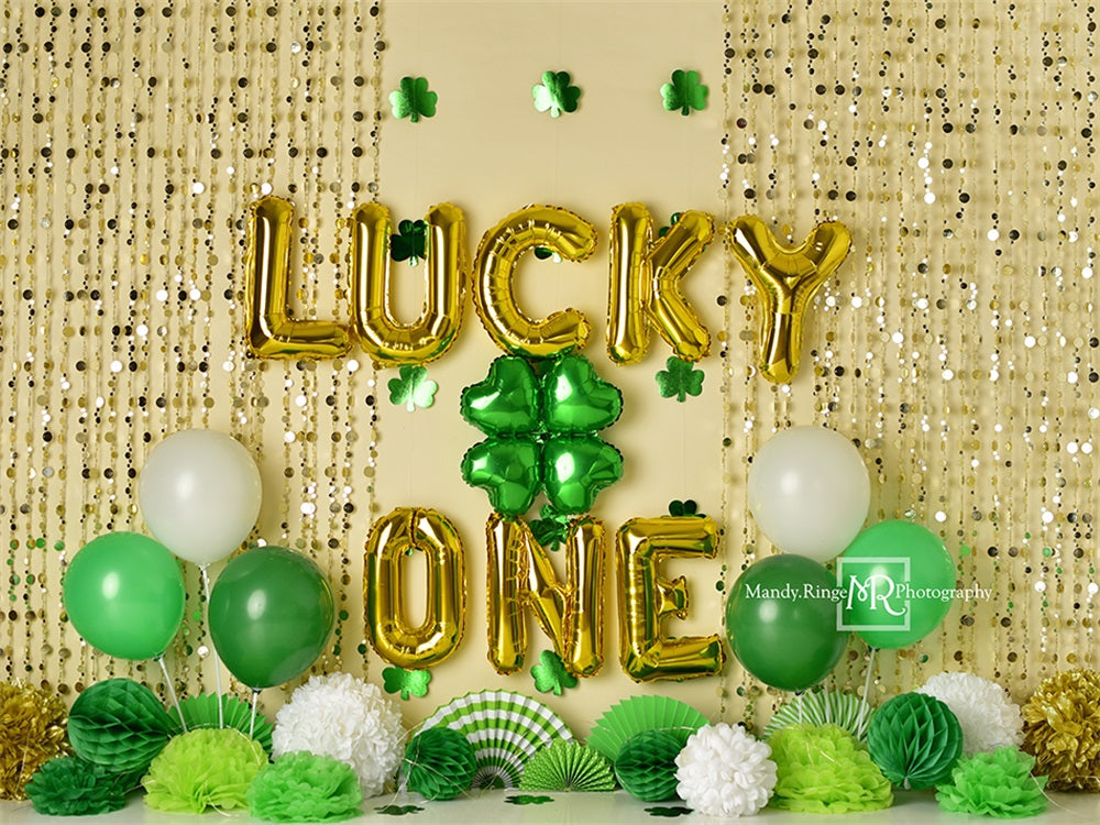 Kate La Saint-Patrick LUCKY ONE Anniversaire Toile de fond conçue par Mandy Ringe - Kate Backdrop FR
