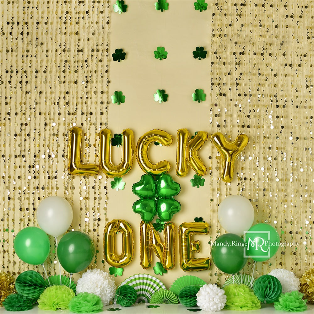 Kate La Saint-Patrick LUCKY ONE Anniversaire Toile de fond conçue par Mandy Ringe - Kate Backdrop FR