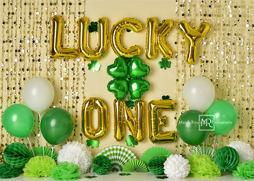 Kate La Saint-Patrick LUCKY ONE Anniversaire Toile de fond conçue par Mandy Ringe - Kate Backdrop FR