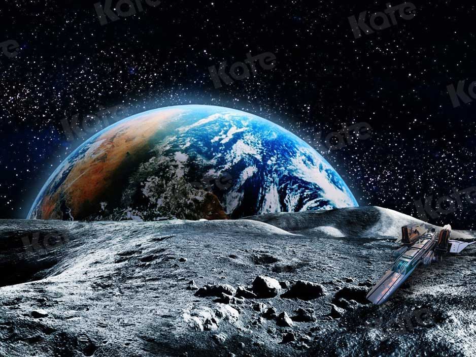 Kate Ciel étoilé Surface lunaire Terre Toile de fond pour la photographie - Kate Backdrop FR