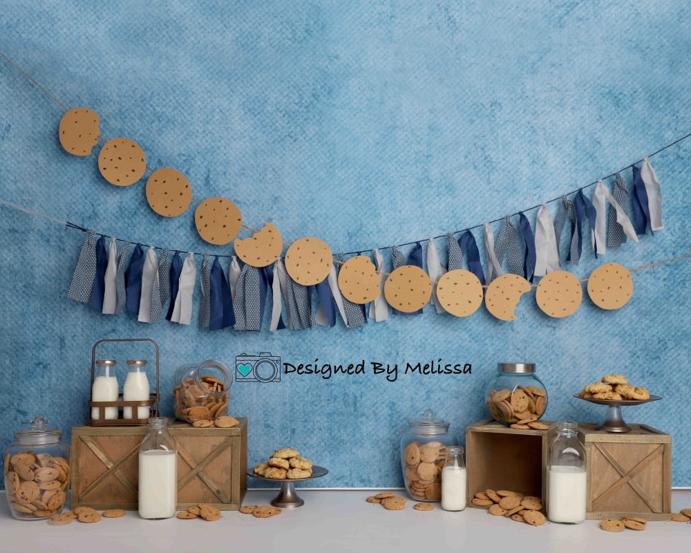 Kate fond bleu de biscuits au lait conçu par Melissa King