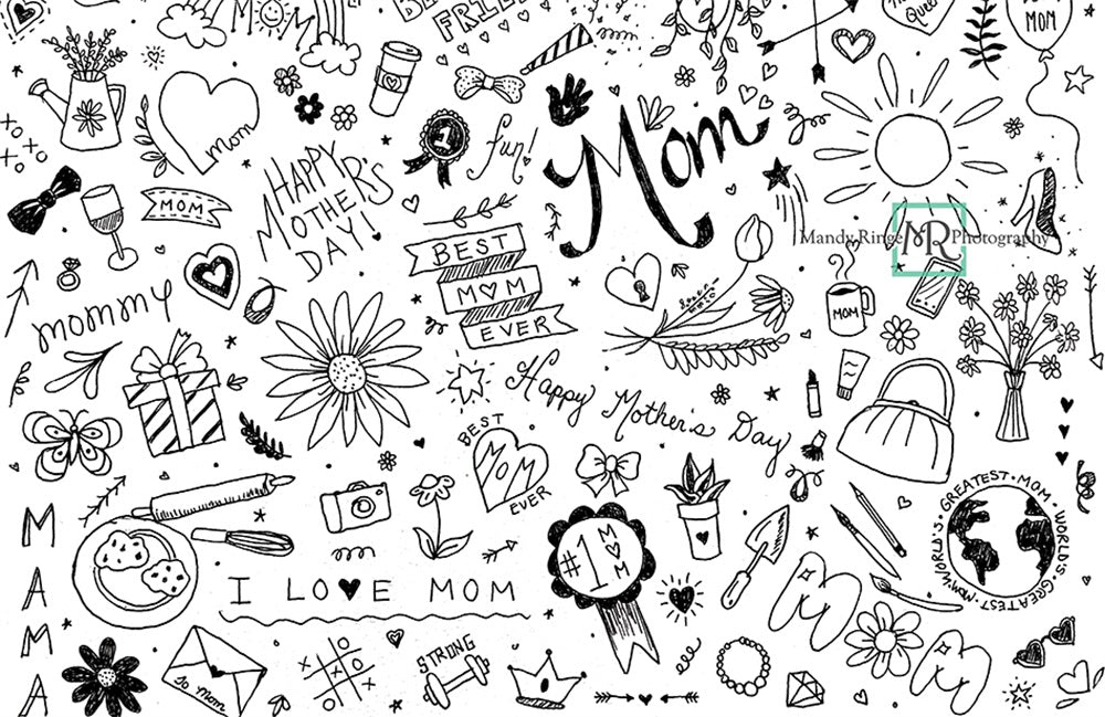 Kate Toile de fond Doodles pour la fête des mères conçue par Mandy Ringe Photographie
