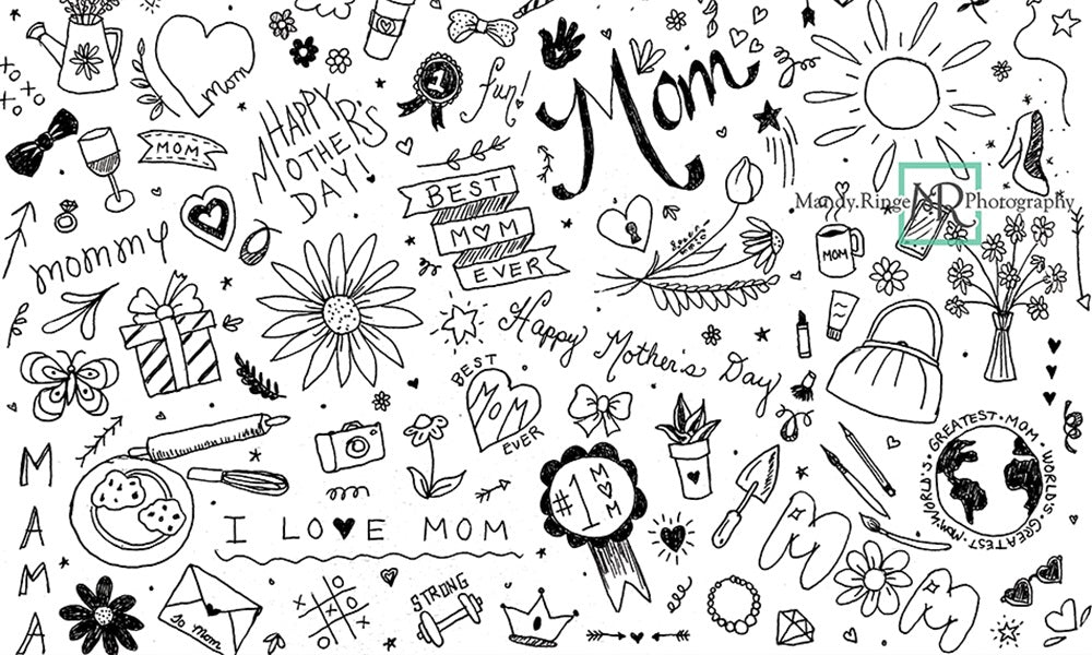 Kate Toile de fond Doodles pour la fête des mères conçue par Mandy Ringe Photographie