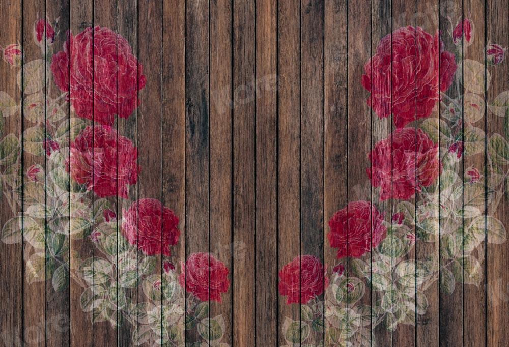 Kate Toile de fond de planche de bois tacheté Rose conçue par Chain Photographie