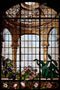 Kate Intérieur Fenêtre Fleuri Mariage Orné Toile de fond conçu par Chain Photographie - Kate Backdrop FR