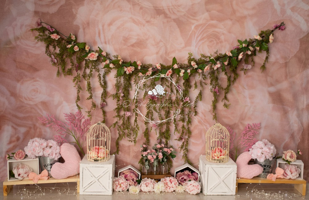 Kate Toile de fond d'élégance rose pour la photographie conçue par Jenna Onyia