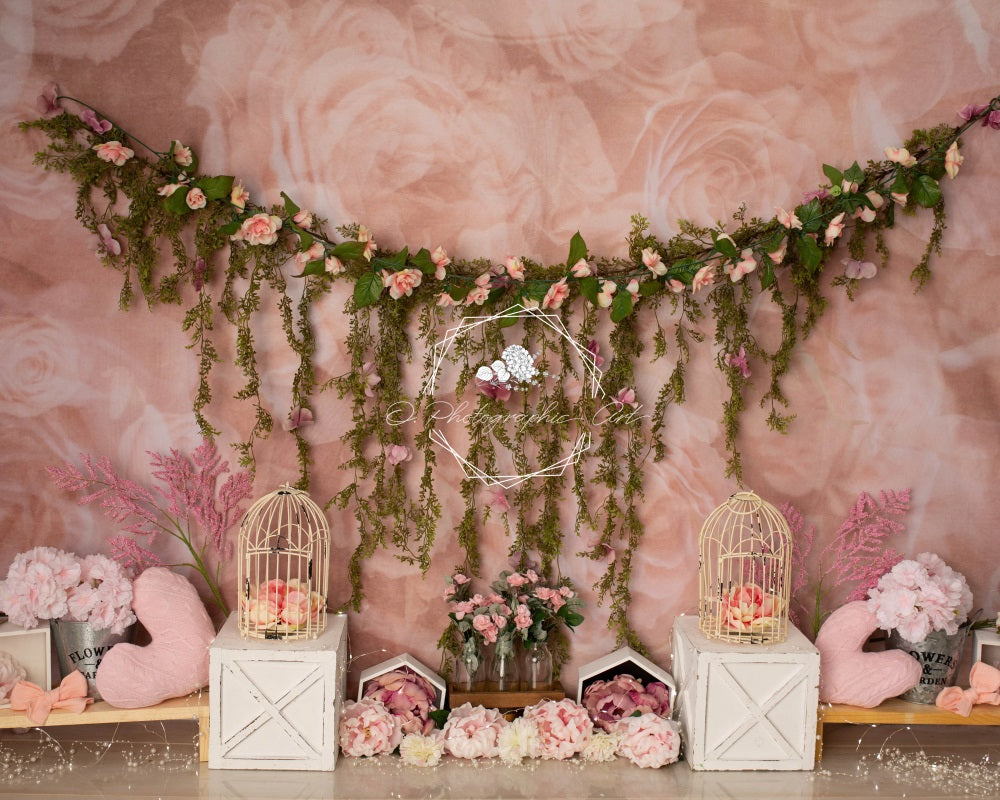 Kate Toile de fond d'élégance rose pour la photographie conçue par Jenna Onyia