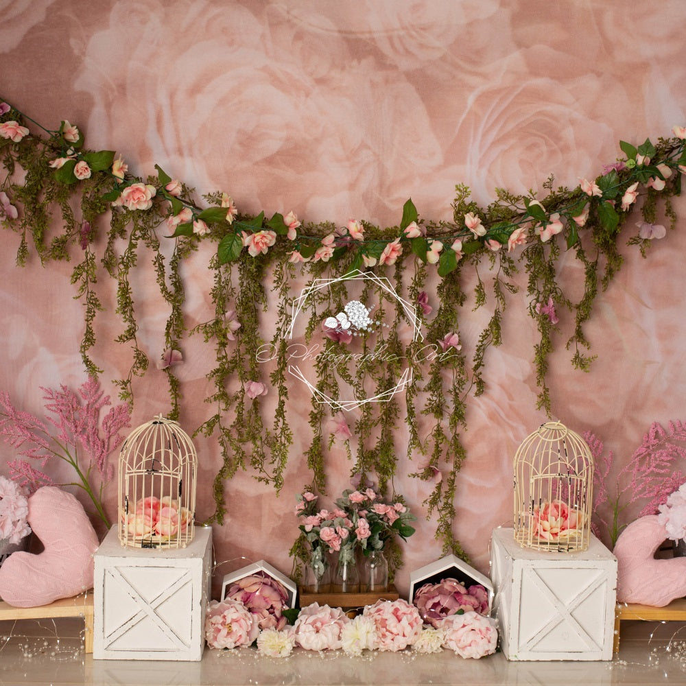 Kate Toile de fond d'élégance rose pour la photographie conçue par Jenna Onyia