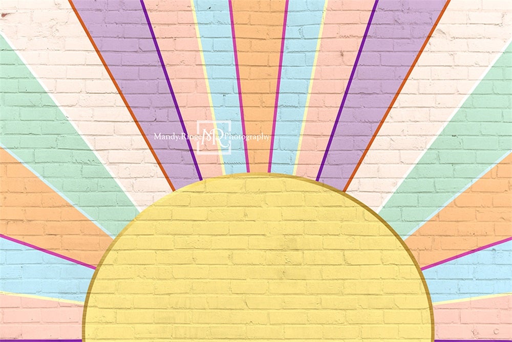 Kate Mur Coloré Soleil Arc-en-ciel Toile de fond conçue par Mandy Ringe Photographie