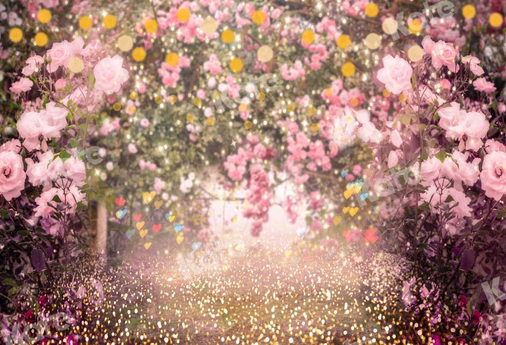 Kate Bokeh de toile de fond de jardin de roses conçu par Chain Photographie