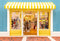 Kate Petite toile de fond de magasin de marchandises jaune pour la photographie - Kate Backdrop FR