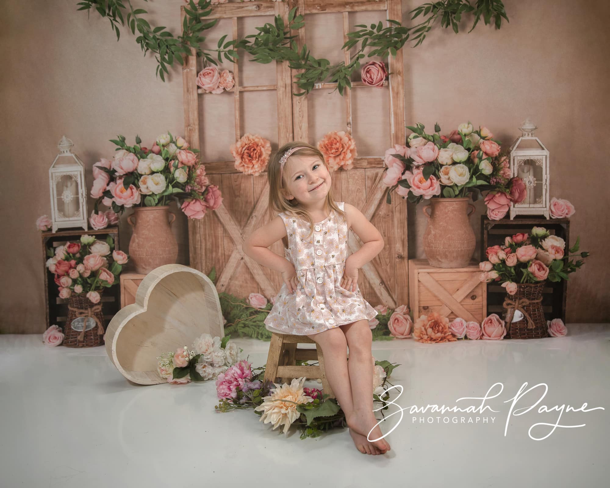 Kate Fleurs Rose Anniversaire Printemps Toile de fond conçue par Emetselch - Kate Backdrop FR