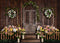 Kate Fleurs Chalet Porte Bois sombre Printemps Toile de fond conçue par Rose Abbas - Kate Backdrop FR