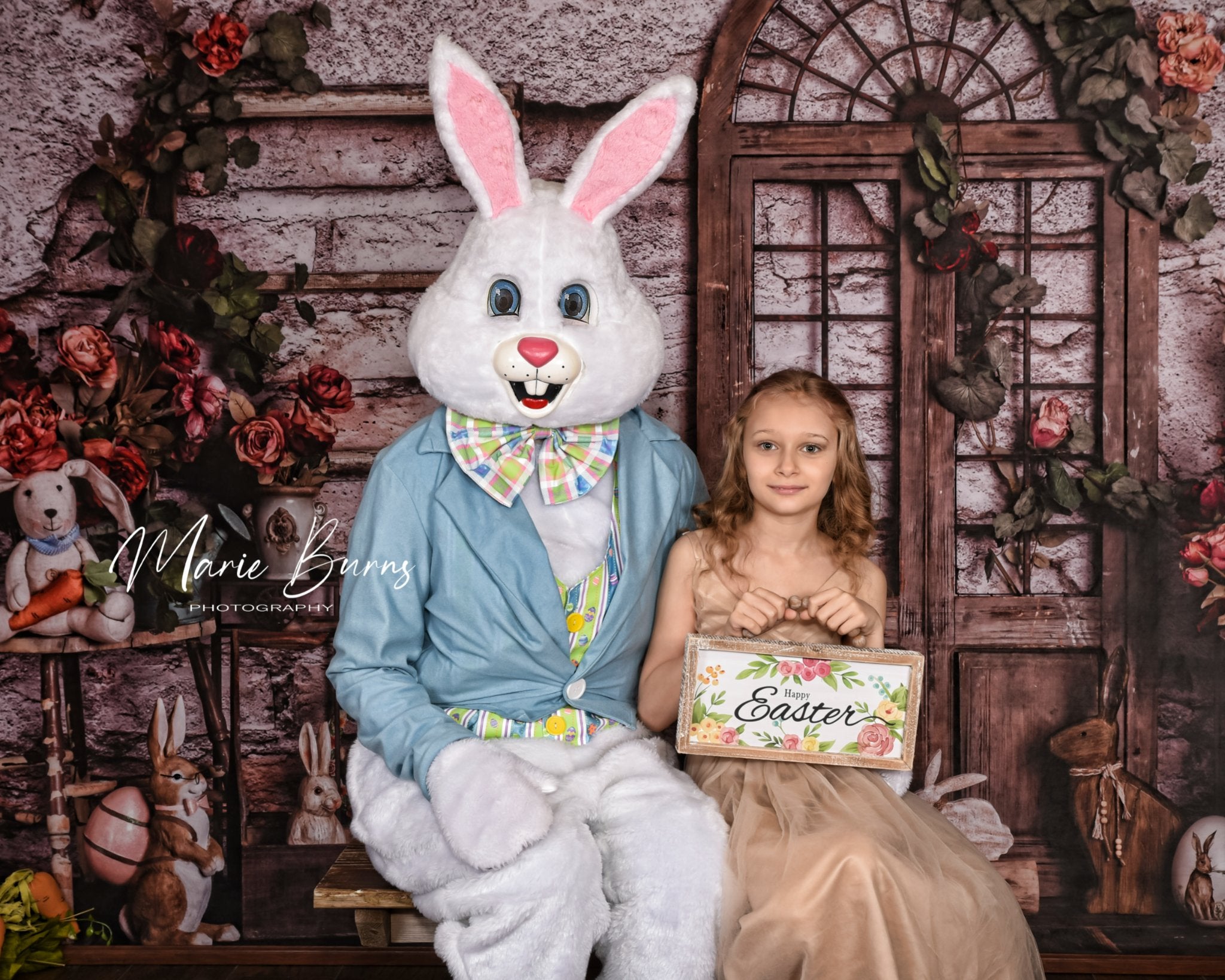 Kate Lapin Printemps Pâques Porte Jardin Toile de fond conçue par Rose Abbas Photographie