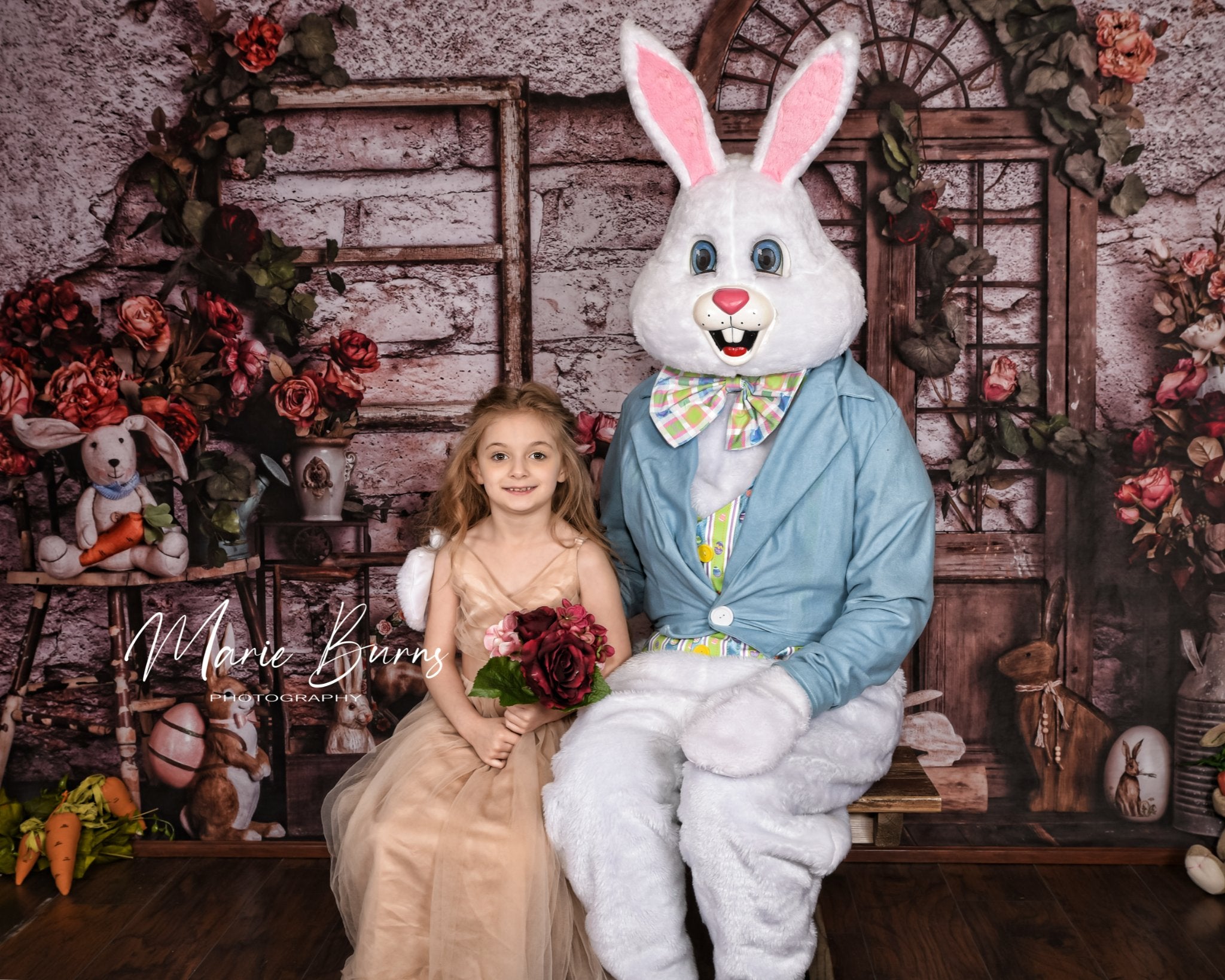 Kate Lapin Printemps Pâques Porte Jardin Toile de fond conçue par Rose Abbas Photographie