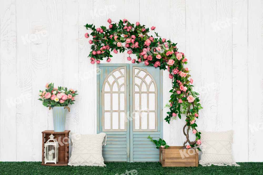 Kate Porte Fleurs Fête des mères Printemps Toile de fond Conçu par Emetselch - Kate Backdrop FR