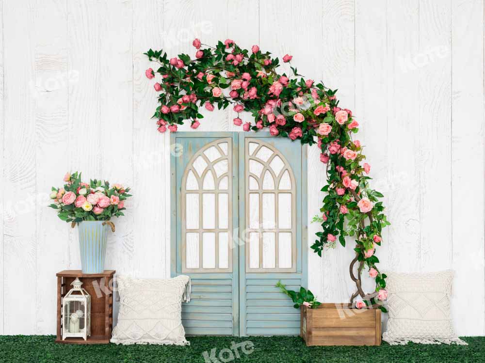 Kate Porte Fleurs Fête des mères Printemps Toile de fond Conçu par Emetselch - Kate Backdrop FR