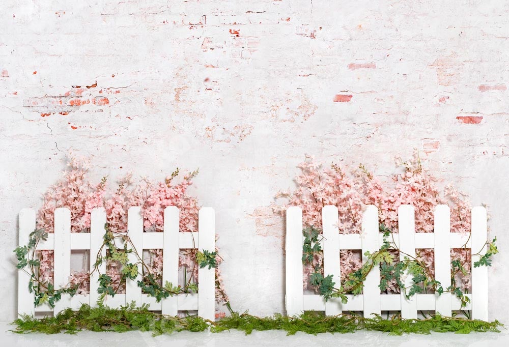 Kate Clôture florale en toile de fond de jardin rose printanière conçue par Emetselch