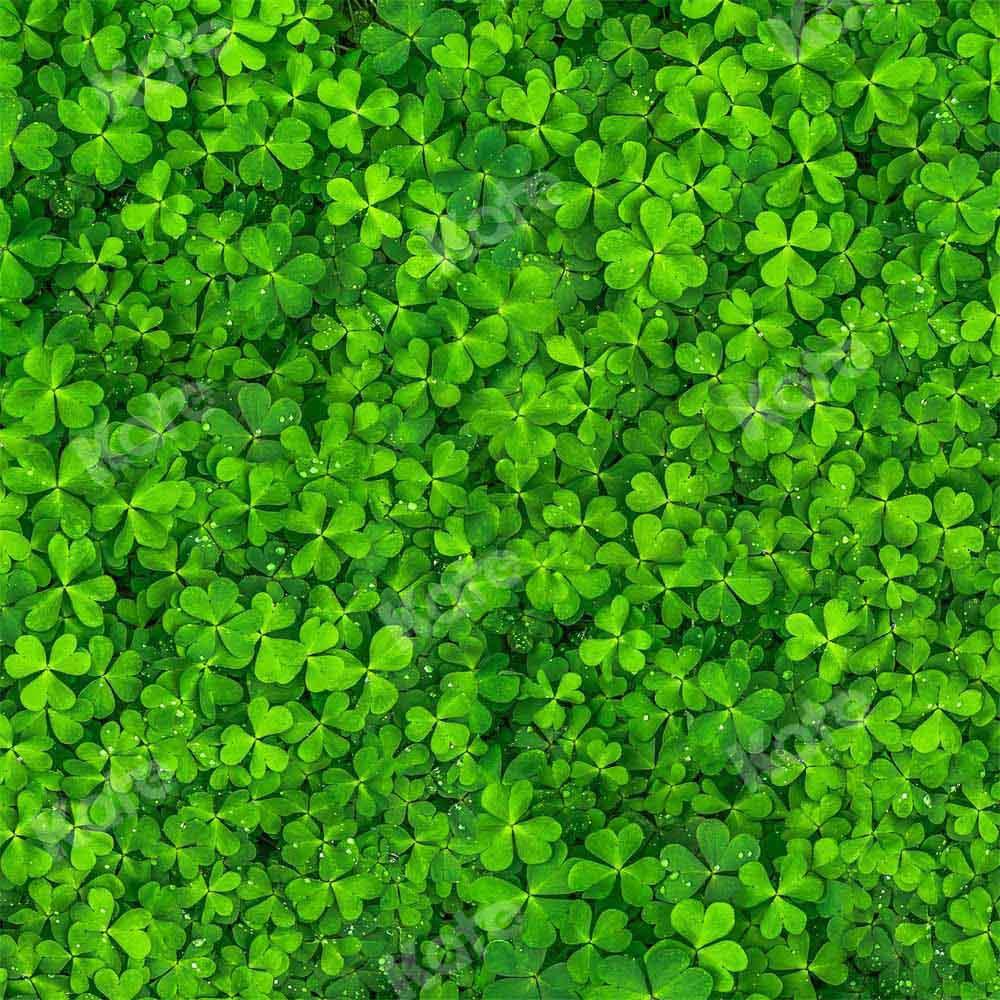 Kate Printemps Saint-Patrick Trèfle Pelouse Vert Toile de fond conçue par Kate Image - Kate Backdrop FR