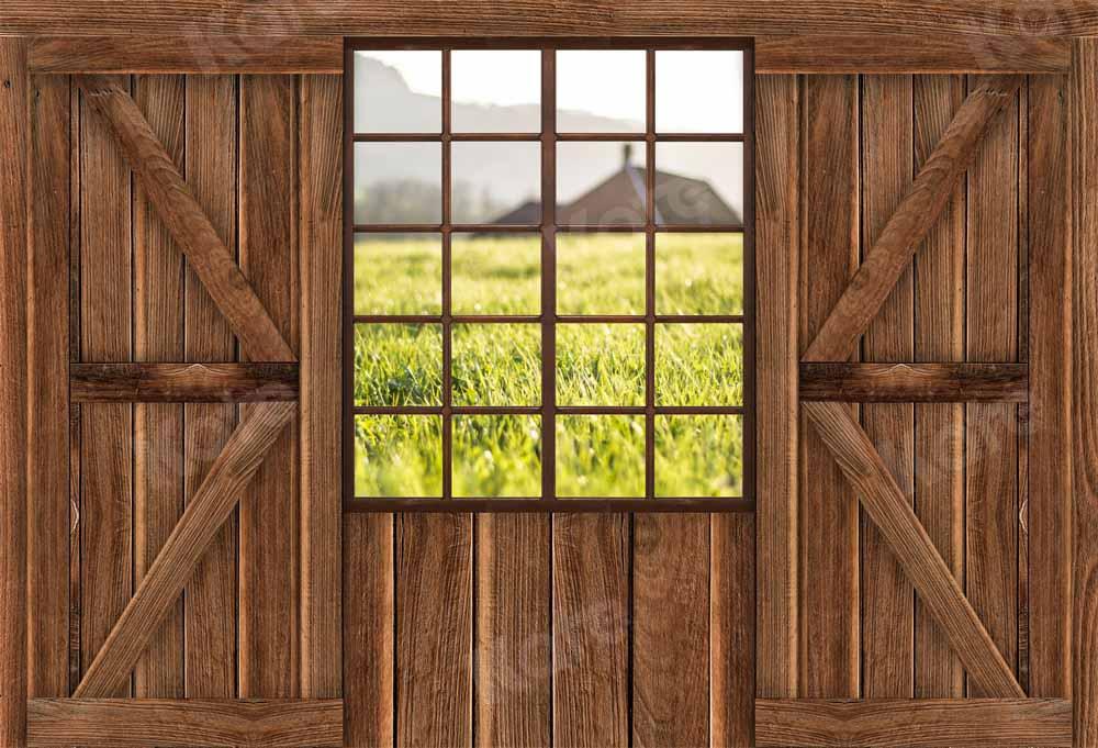 Kate Printemps Porte Vintage Toile de fond Grain de bois conçu par Chain Photographie - Kate Backdrop FR