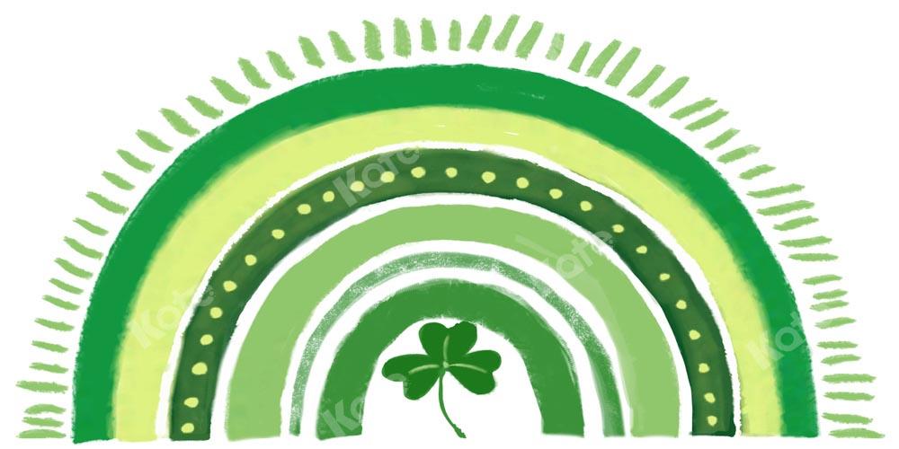 Kate St.Patrick's Day Toile de fond Rainbow Green Lucky Clover Conçu par GQ