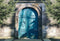 Kate Toile de fond en arche bleue de mur de pierre pour la photographie - Kate Backdrop FR