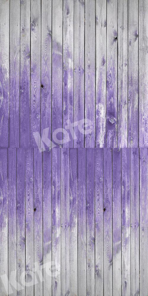 Kate Pièce de toile de fond d'épissure de bois de balayage Violet Conçu par Chain Photographie