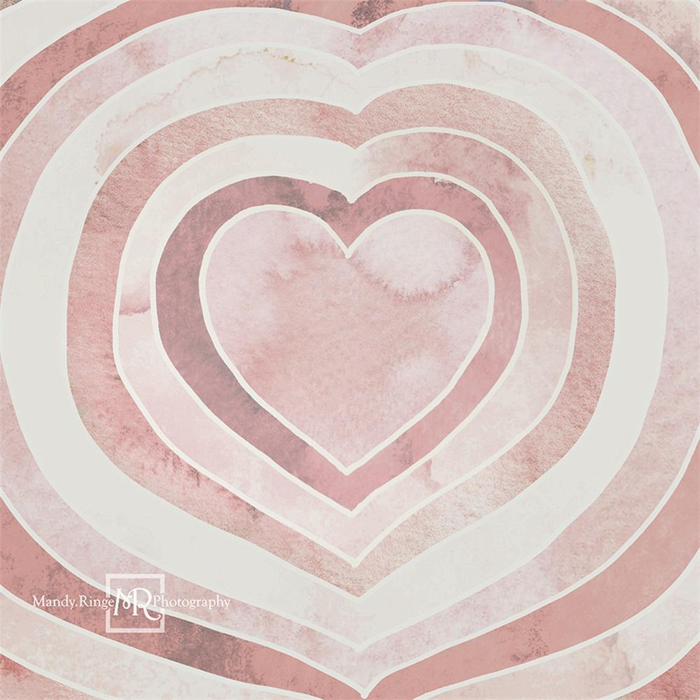 Kate Motif de coeur de toile de fond aquarelle de la Saint-Valentin conçu par Mandy Ringe Photographie
