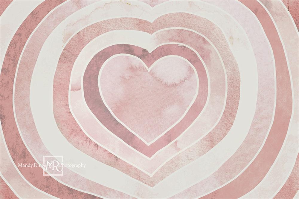 Kate Motif de coeur de toile de fond aquarelle de la Saint-Valentin conçu par Mandy Ringe Photographie