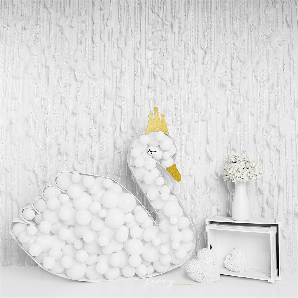 Kate Princesse Cygne Blanc Toile de fond pour la photographie Conçu par Kerry Anderson
