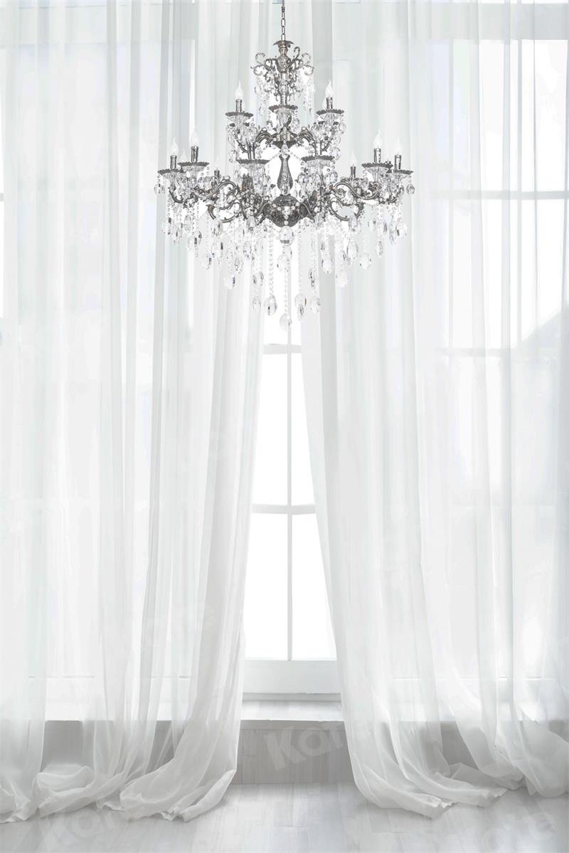 Kate Fond de lustre en cristal de fil blanc conçu par Uta Mueller Photographie