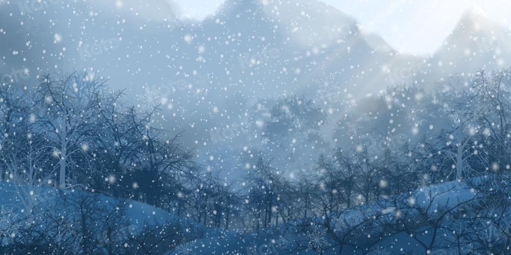 Kate Merveilles hivernales Montagne enneigée Toile de fond pour la photographie