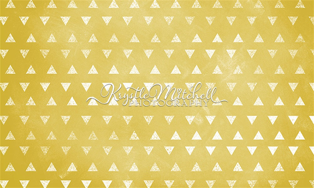 Kate Toile de fond à motif triangle jaune conçue par Krystle Mitchell Photographie