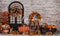 Kate mur de briques de porte de fond de citrouille d'automne conçu par Rose Abbas - Kate Backdrop FR