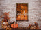 Kate citrouille de toile de fond de fenêtre d'automne conçue par Rose Abbas - Kate Backdrop FR