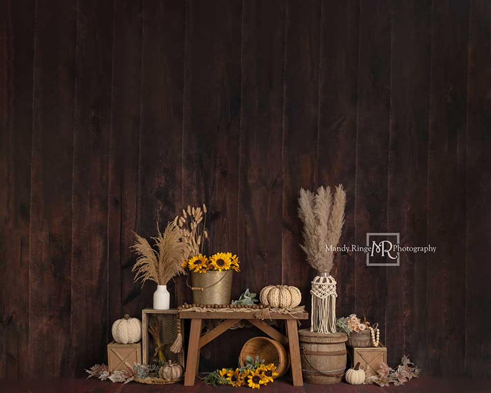 Kate Boho Automne Tournesols Toile de fond conçue par Mandy Ringe - Kate Backdrop FR
