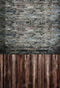Épissage de planche de bois de toile de fond de mur de briques conçu par Chain Photography - Kate Backdrop FR