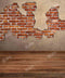 Kate Mur de briques Couture Grain de bois Toile de fond conçue par Chain Photographie - Kate Backdrop FR