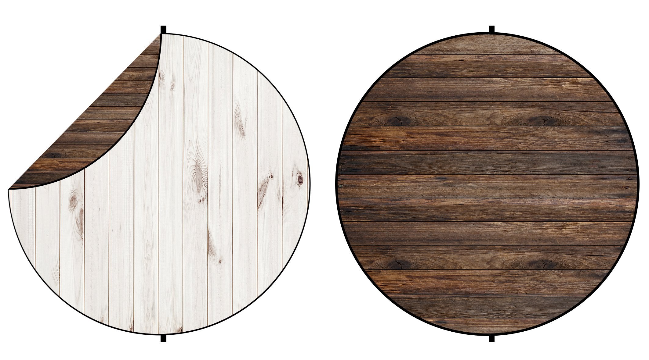 Kate Grain de bois Brun Texture Plancher Bois Blanc Toile de fond Pliable pour la photographie