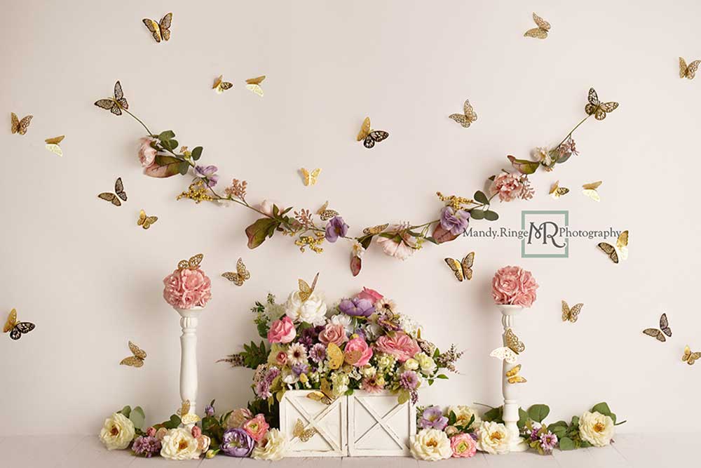 Kate Jardin Papillons Anniversaire Toile de fond conçue par Mandy Ringe Photographie