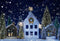 Kate Neige Arbres Hiver Réveillon de Noël Toile de fond conçue par Chain Photography - Kate Backdrop FR