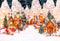Kate Noël Ville Hiver Neige Maisons Toile de fond pour la photographie - Kate Backdrop FR